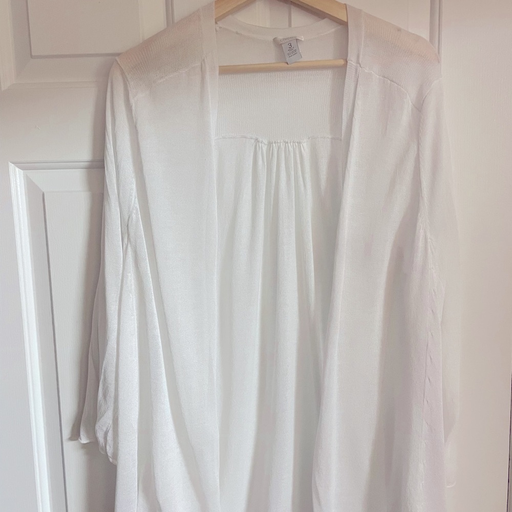 Chicos white cardigan size 3